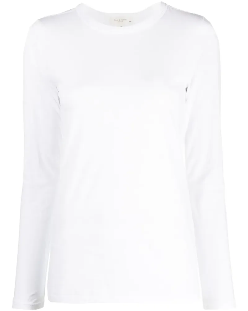Rag & Bone Schmales Langarmshirt - Weiß Weiß