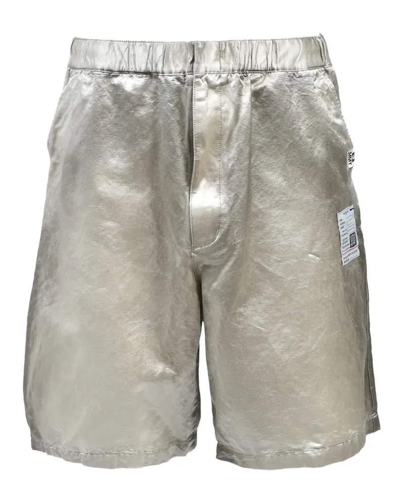 MIHARAYASUHIRO Sun Faded Shorts aus Satin - Silber Silber
