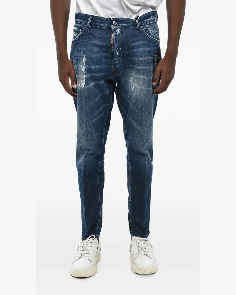 Dsquared2 distressed delavé-effect jeans - Blau Blau