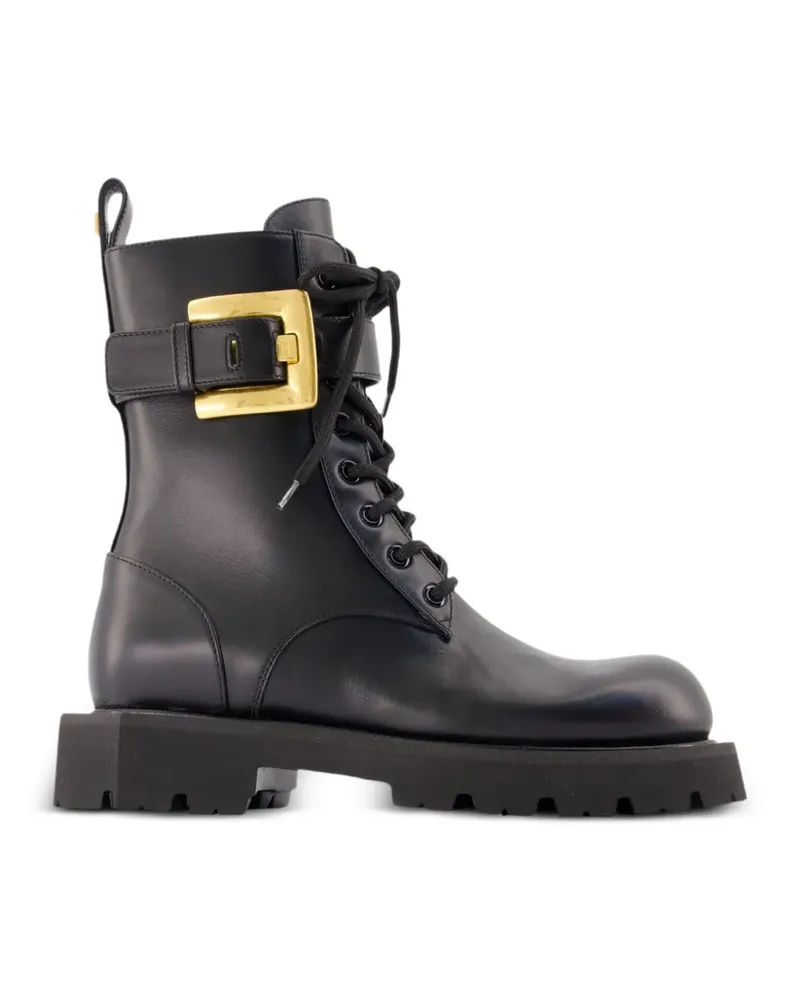 Balmain Ranger Anthem buckle-strap ankle boots - Schwarz Schwarz
