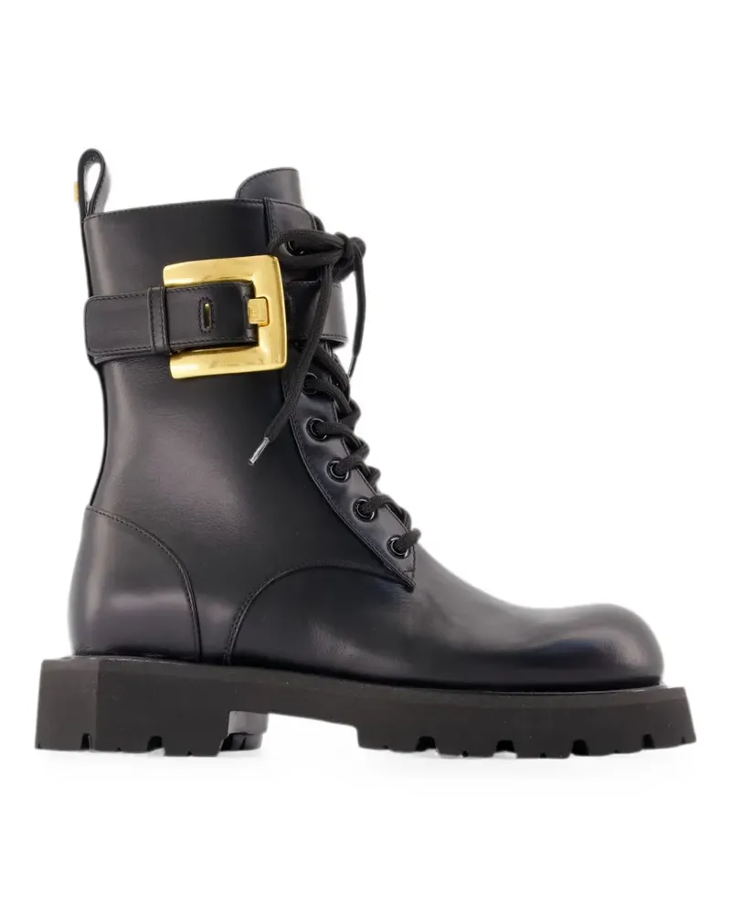 Balmain Ranger Anthem buckle-strap ankle boots - Schwarz Schwarz