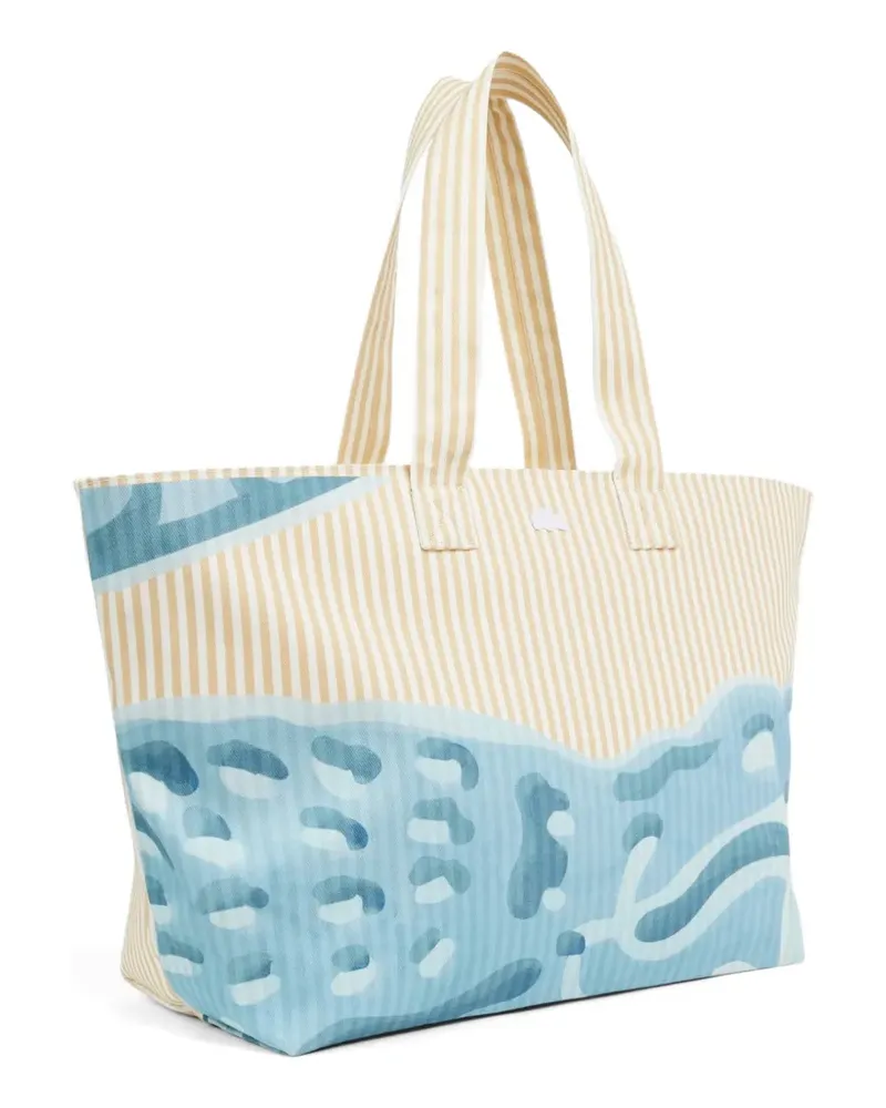 Lacoste striped tote bag - Nude Nude