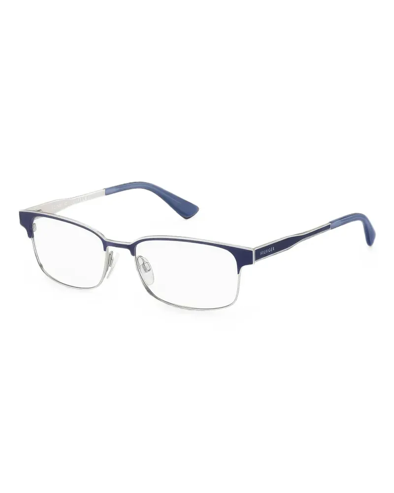 Tommy Hilfiger Eckige Brille mit mattem Finish - Blau Blau