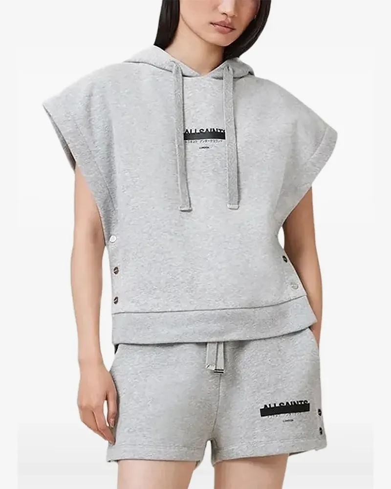AllSaints Kurzärmeliger Hoodie - Grau Grau