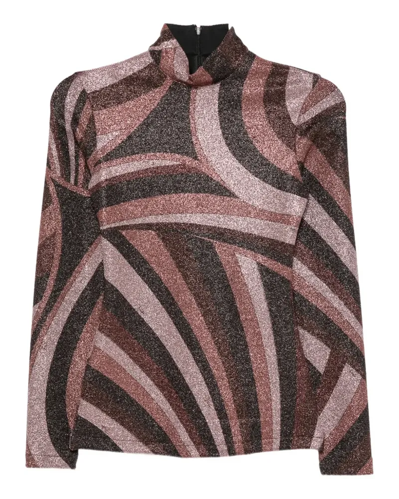 Emilio Pucci Iride Oberteil mit Stehkragen - Braun Braun