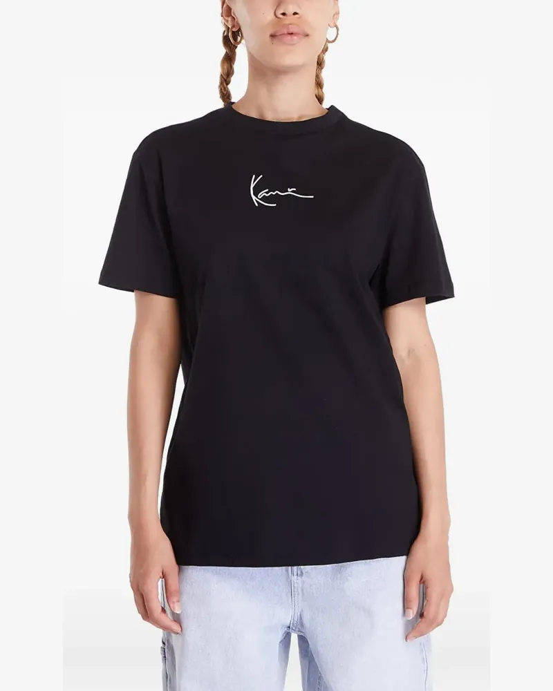 Karl Kani Essential logo-embroidered T-shirt - Schwarz Schwarz