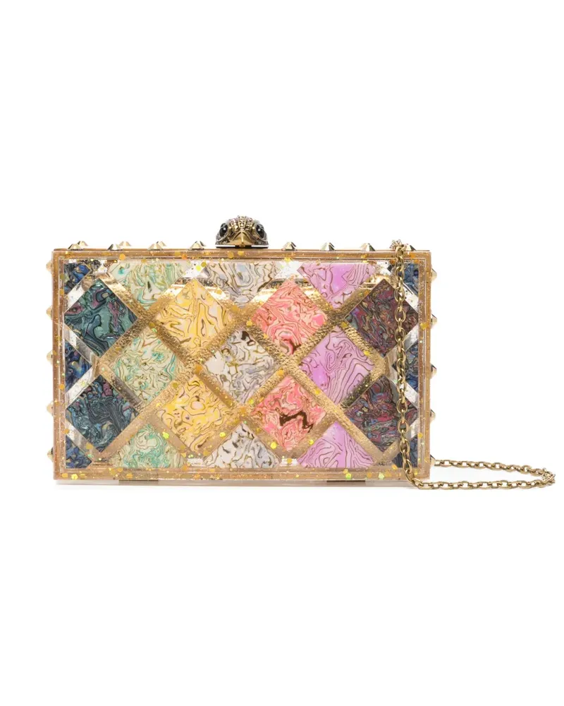Kurt Geiger Crystal Quilt Box clutch bag - Gold Gold
