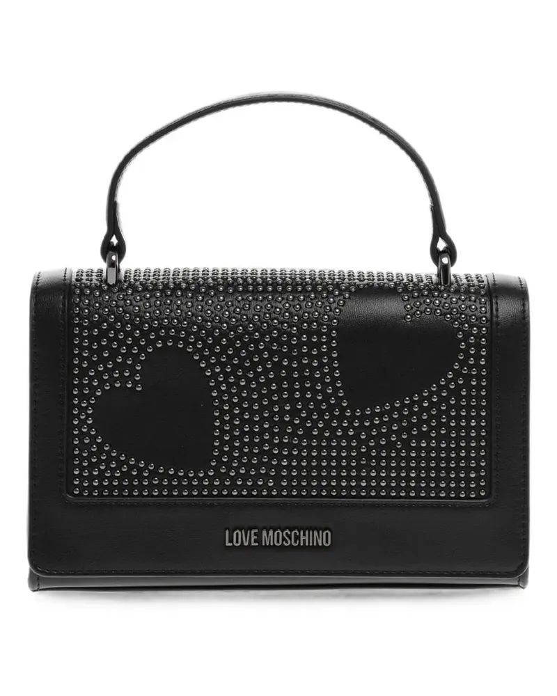 Moschino Love stud-embellished shoulder bag - Schwarz Schwarz
