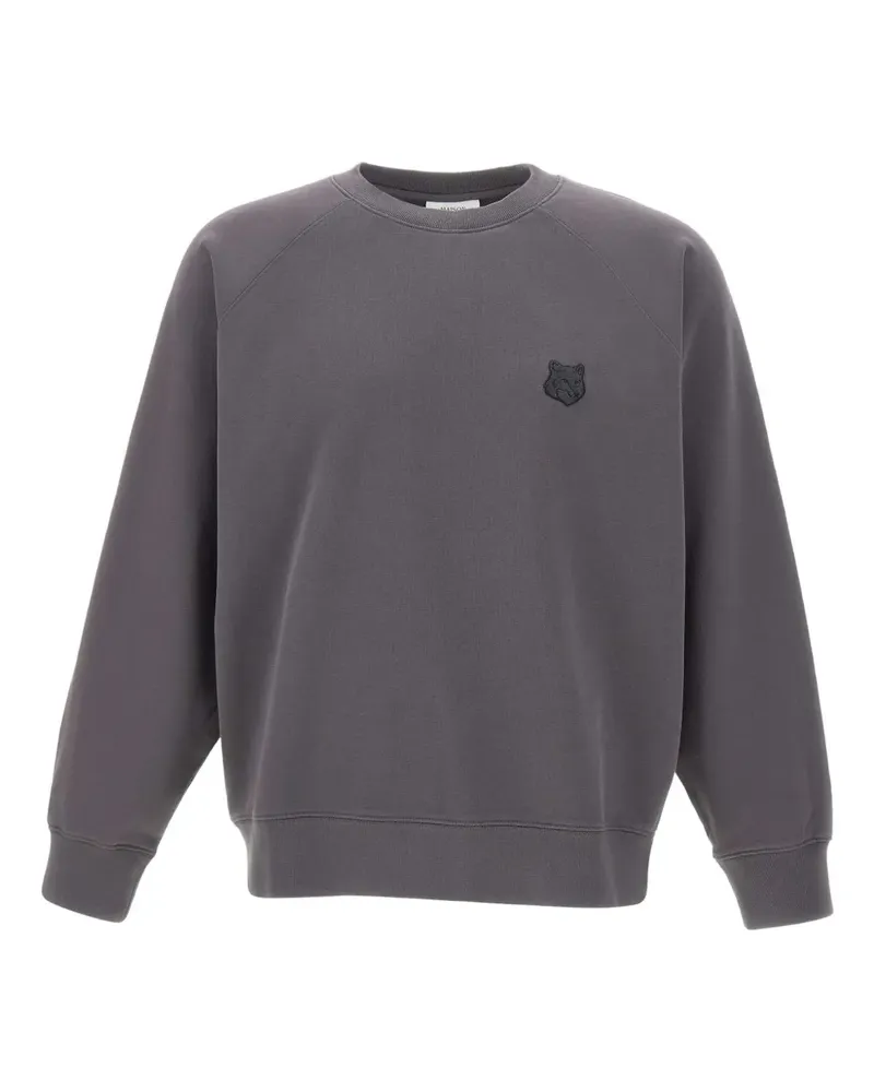 Kitsuné Sweatshirt mit Fuchs-Patch - Grau Grau