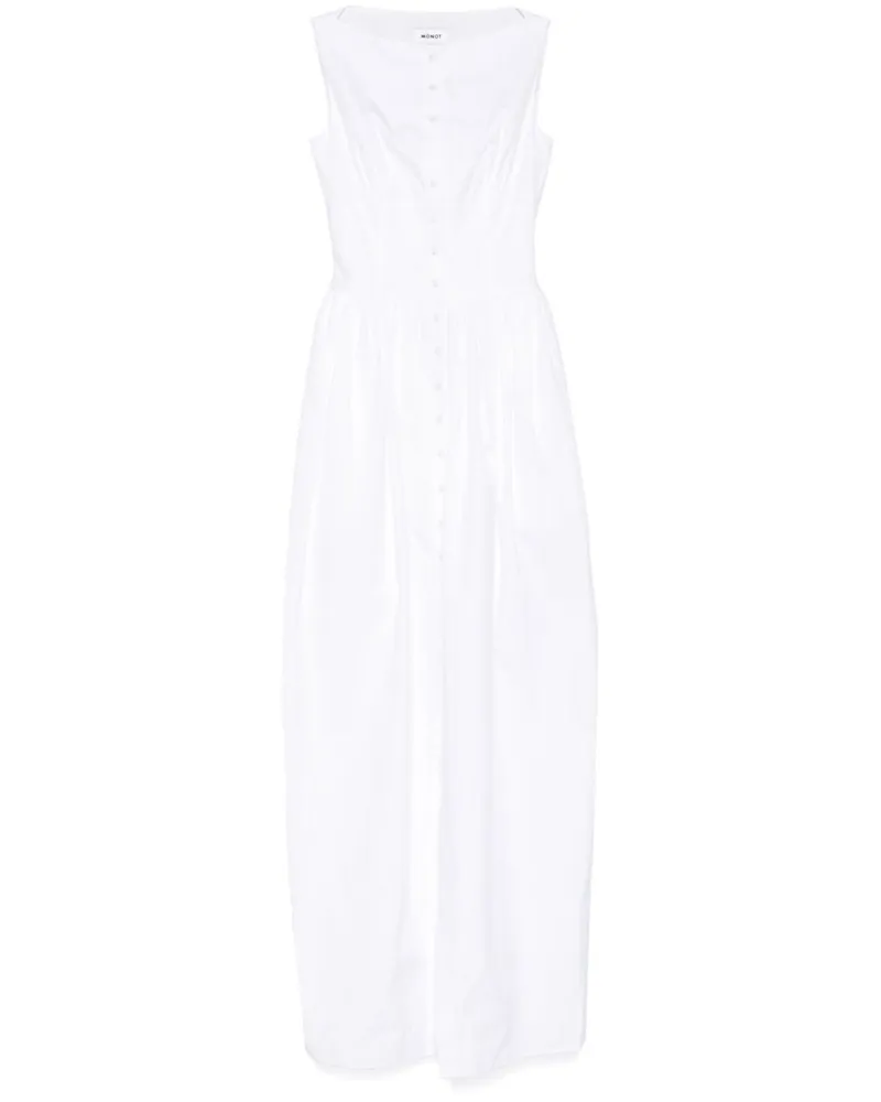 Mônot Ärmelloses Ballon-Maxikleid - Weiß Weiß