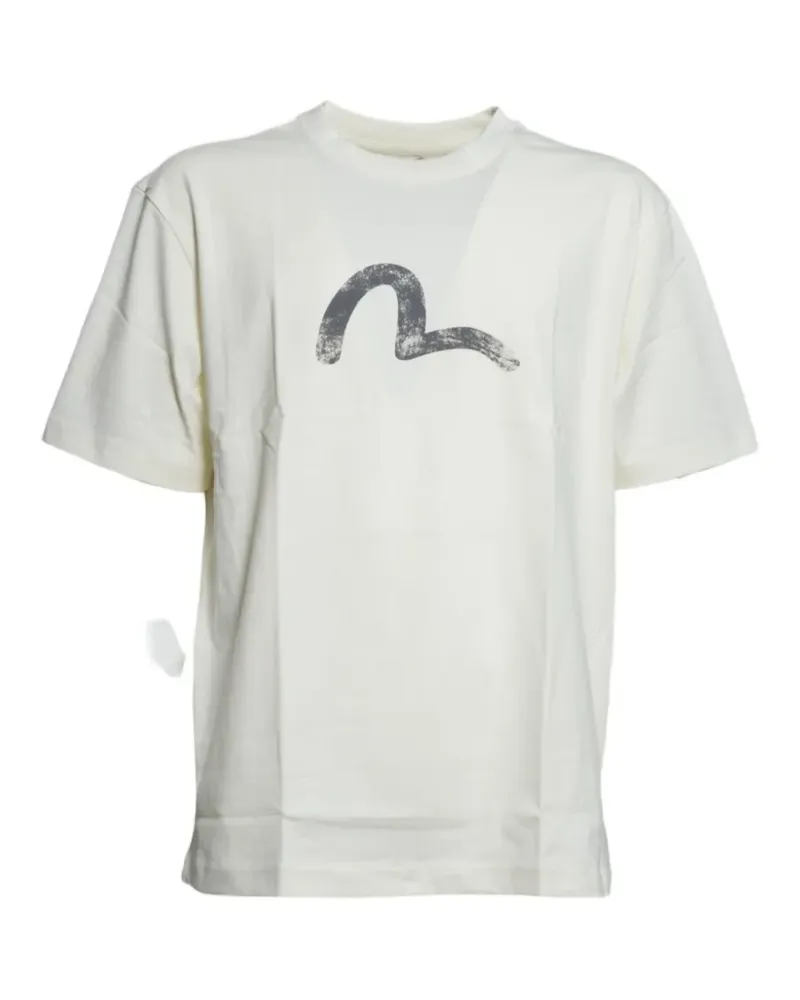 Evisu Ebisu & Seagull T-Shirt mit Logo-Print - Nude Nude