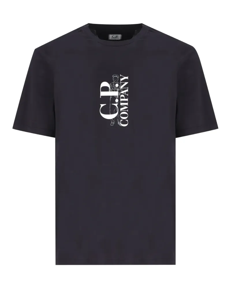 C.P. Company T-Shirt mit Logo-Print - Blau Blau
