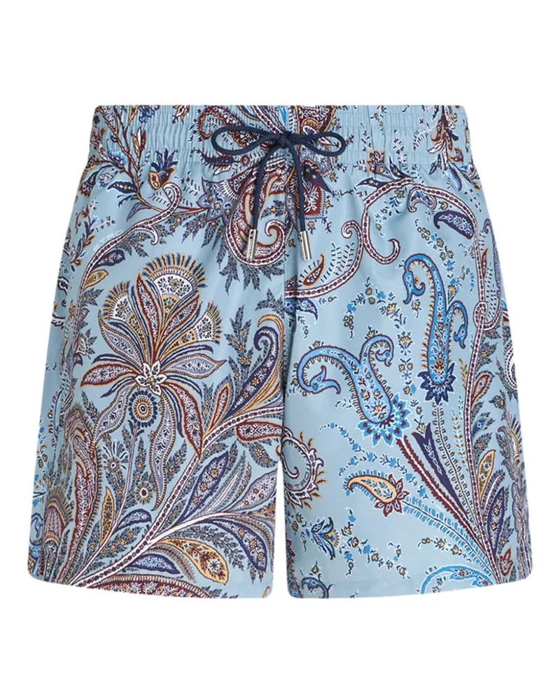 Etro Badeshorts mit Paisley-Print - Blau Blau