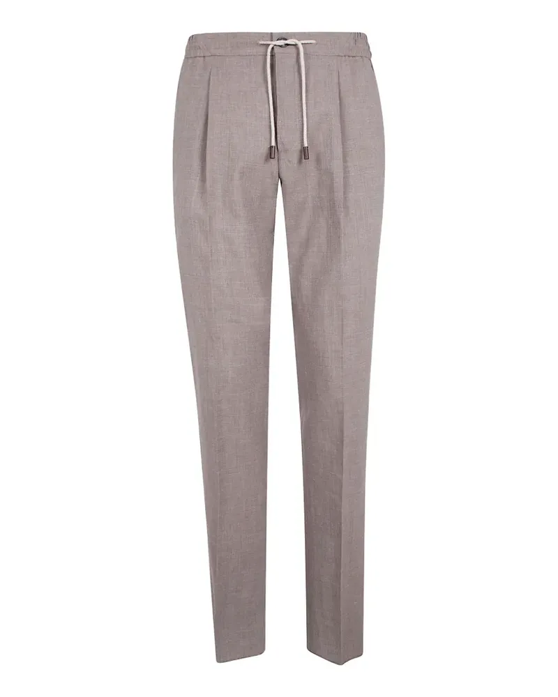 Incotex pleated drawstring trousers - Nude Nude