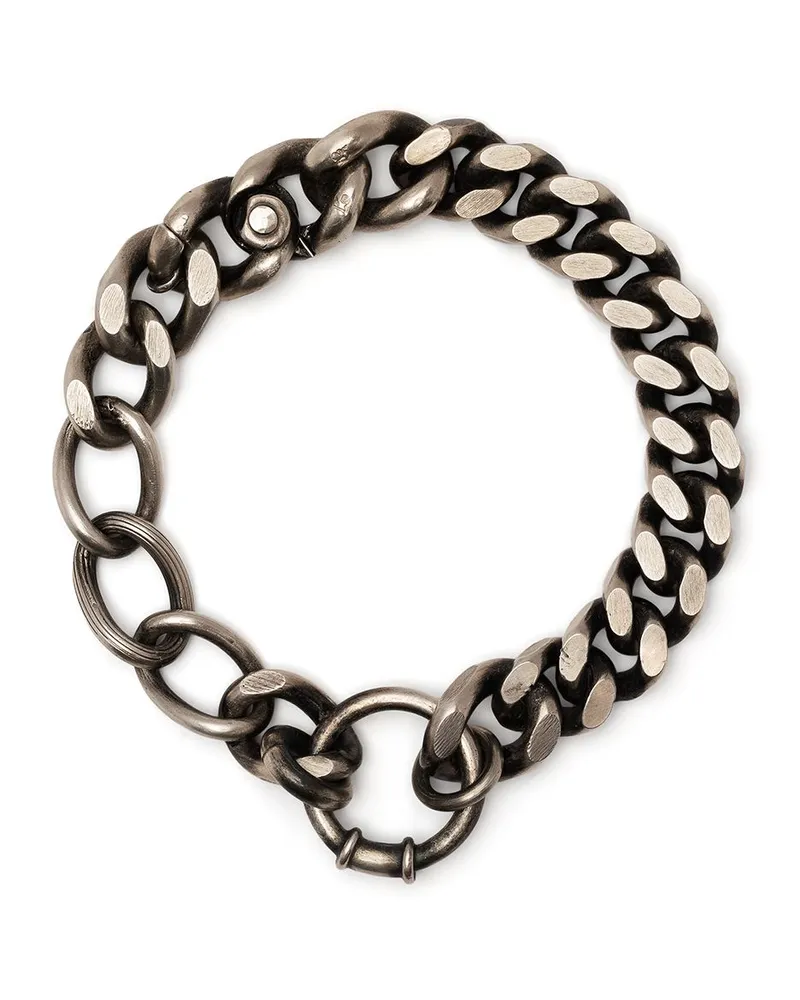 WERKSTATT:MÜNCHEN Klassisches Panzerkettenarmband - Silber Silber