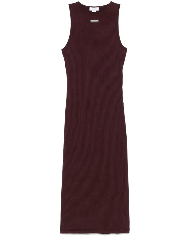 Alexander McQueen Geripptes Midikleid - Rot Rot