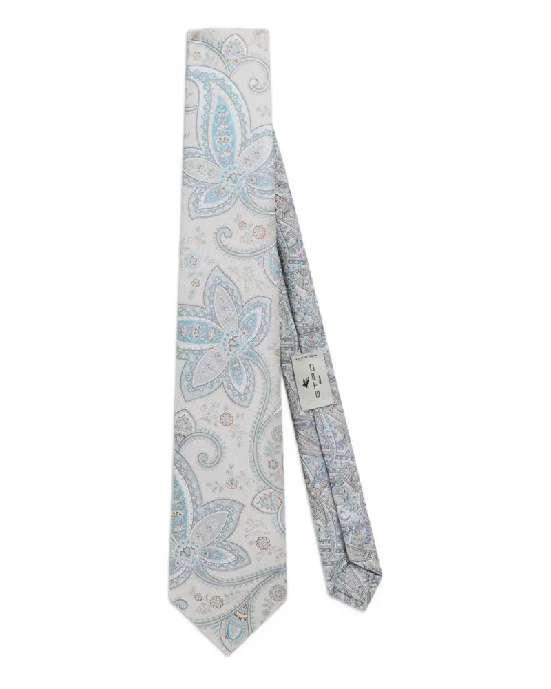 Etro paisley-pattern tie - Blau Blau
