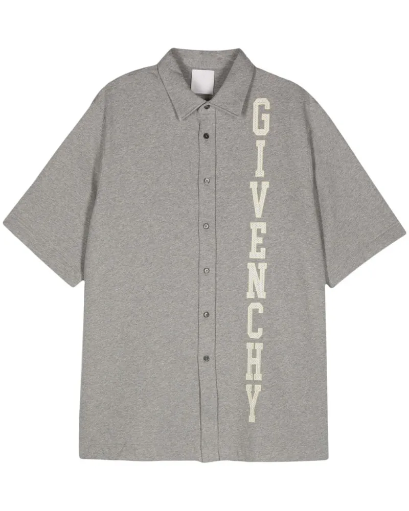Givenchy Meliertes College Hemd - Grau Grau