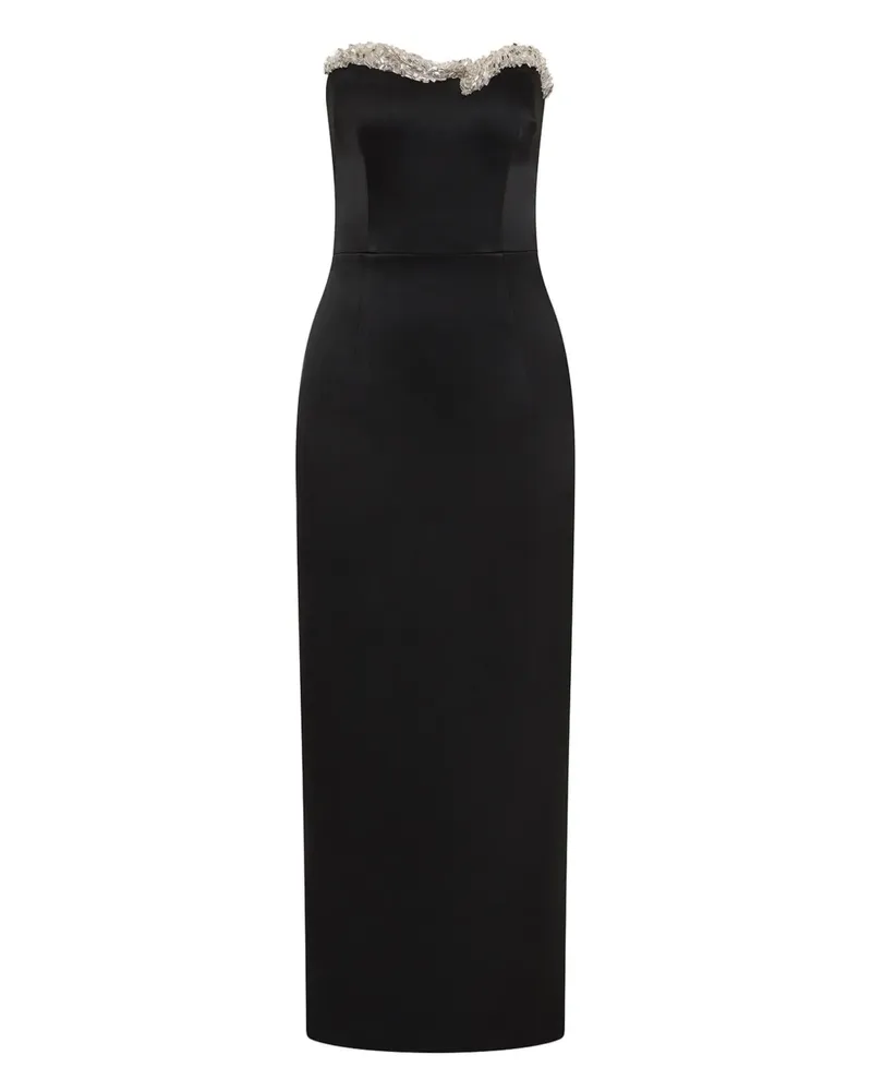 Rachel Gilbert Abendkleid mit Perlen - Schwarz Schwarz