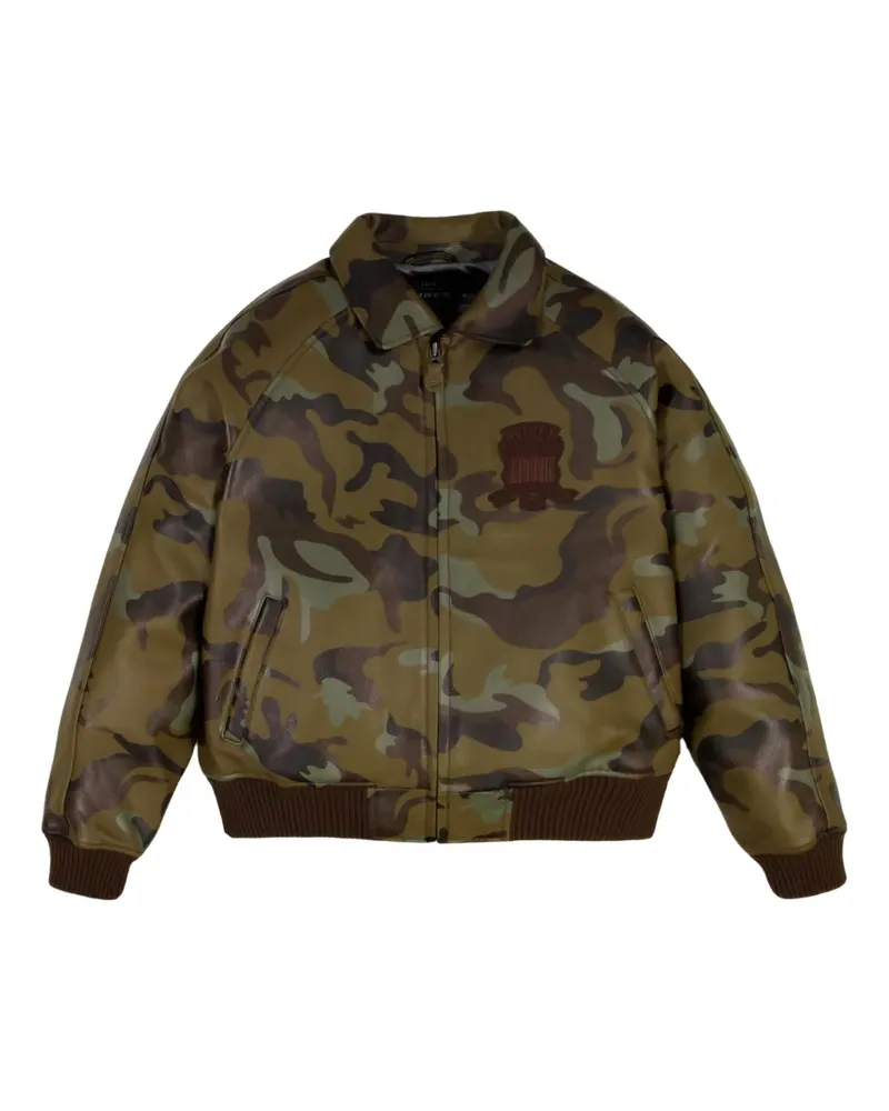Avirex Jacke mit Camouflage-Logo-Applikation - Grün Grün