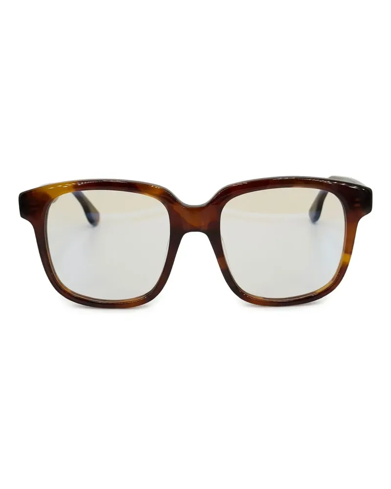Lesca Brille mit Oversized-Gestell - Braun Braun