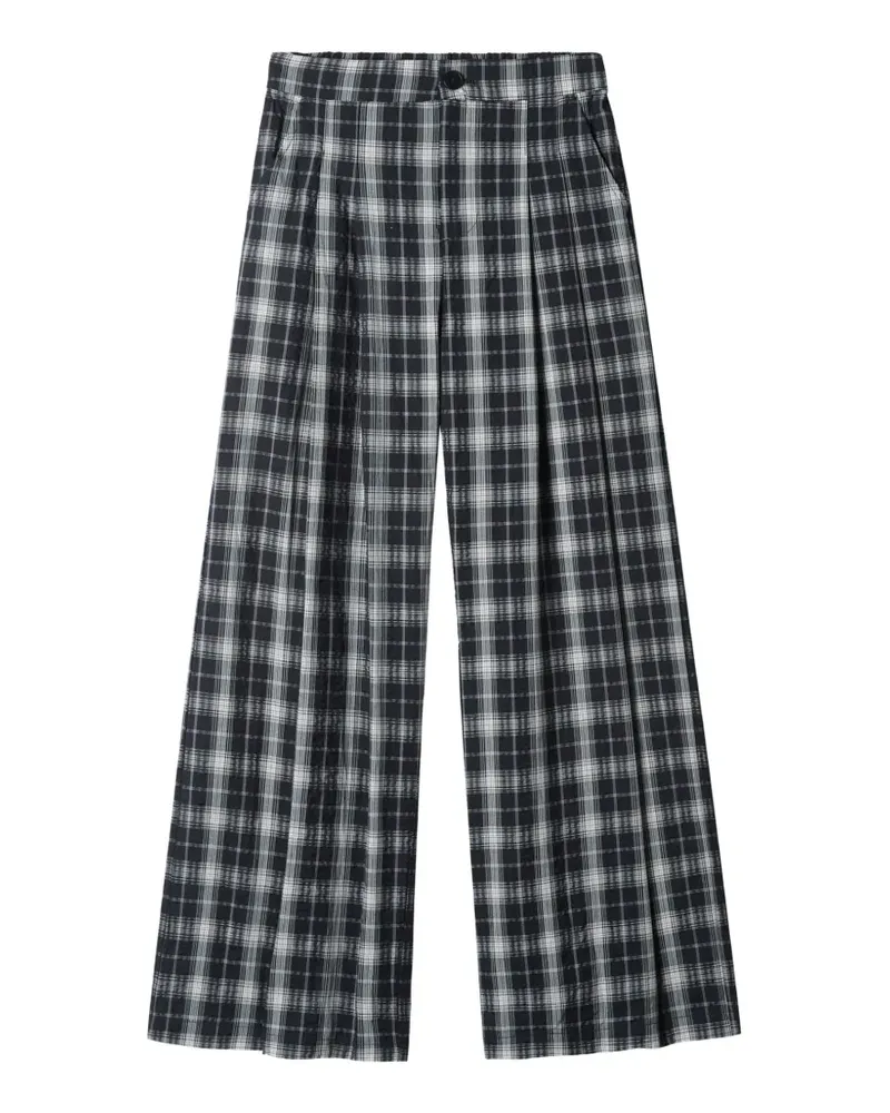 Tout a Coup Karierte Hose - Schwarz Schwarz