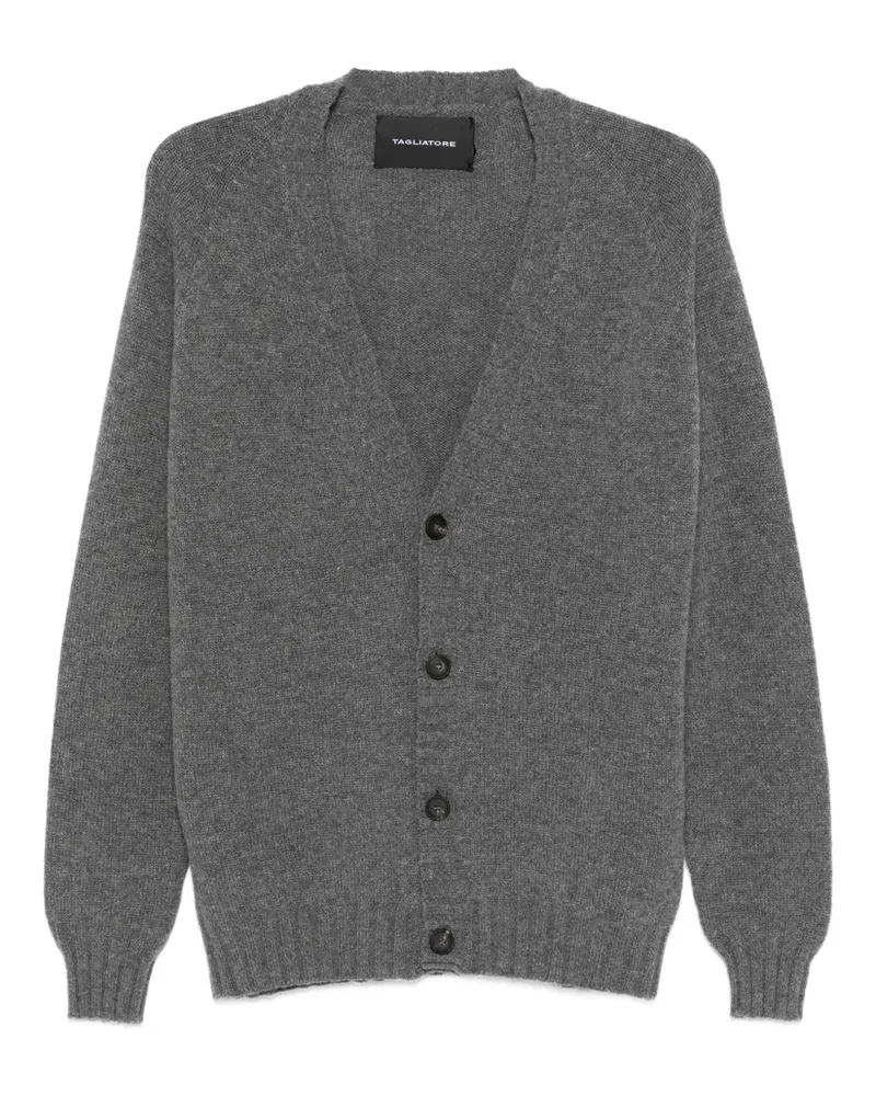 Tagliatore Cardigan mit V-Ausschnitt - Grau Grau