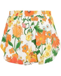 Stella McCartney Joggingshorts mit Blumen-Print Orange