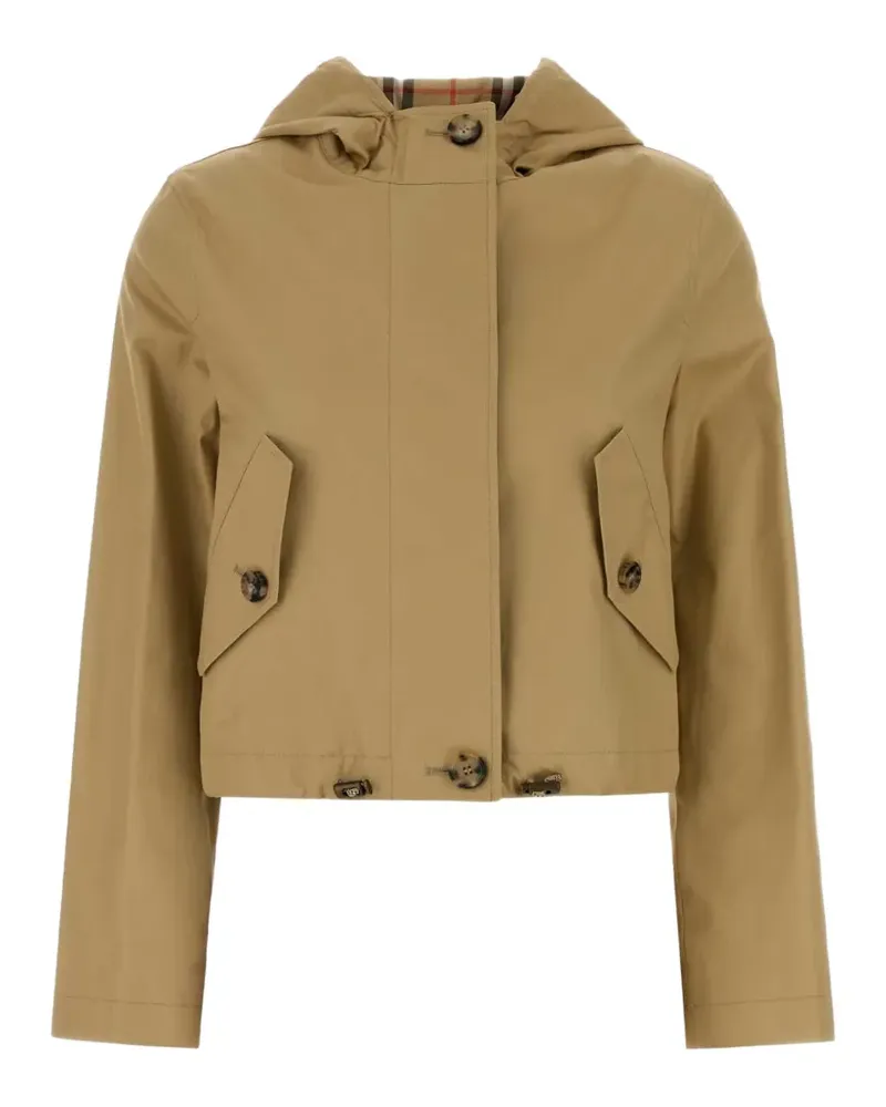 Burberry gabardine cropped parka - Nude Nude