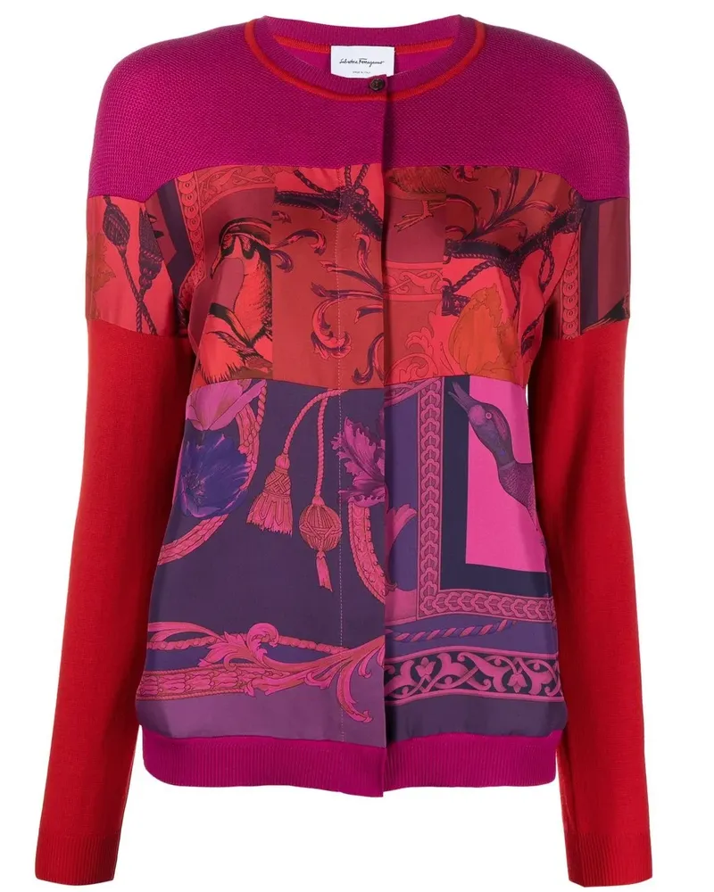 Ferragamo Cardigan mit Print - Rosa Rosa