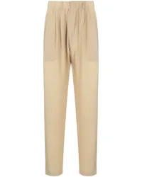 Handred Lockere Bundfaltenhose aus Seide Nude