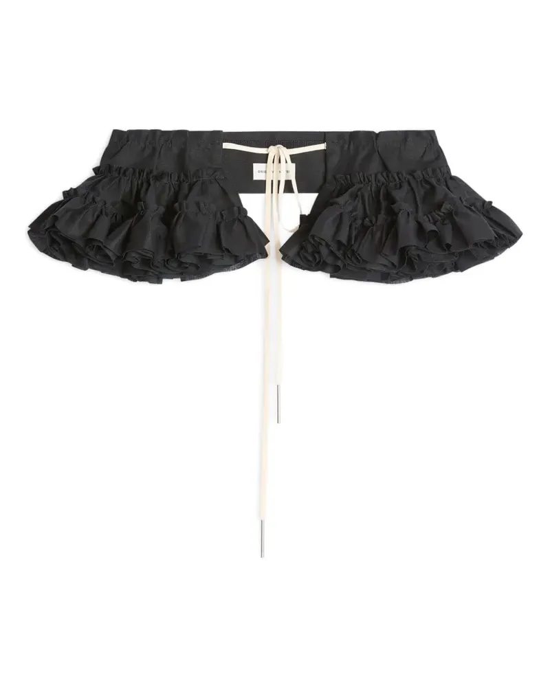 Dries van Noten ruffled tie belt - Schwarz Schwarz