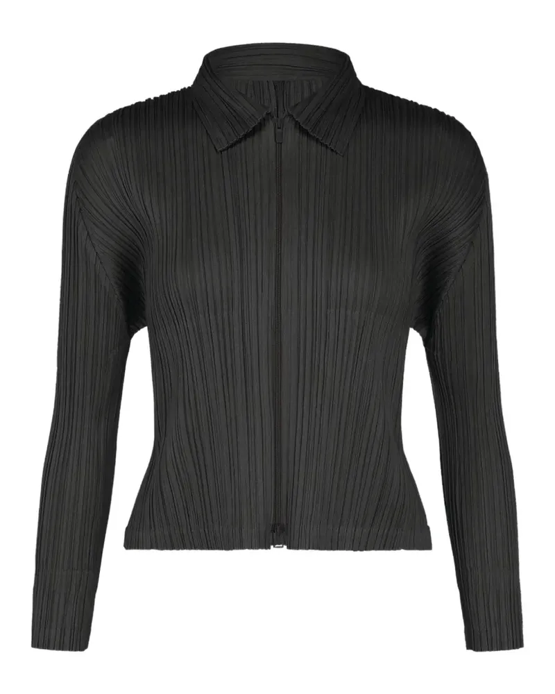 Issey Miyake Plissiertes Sweatshirt - Grau Grau