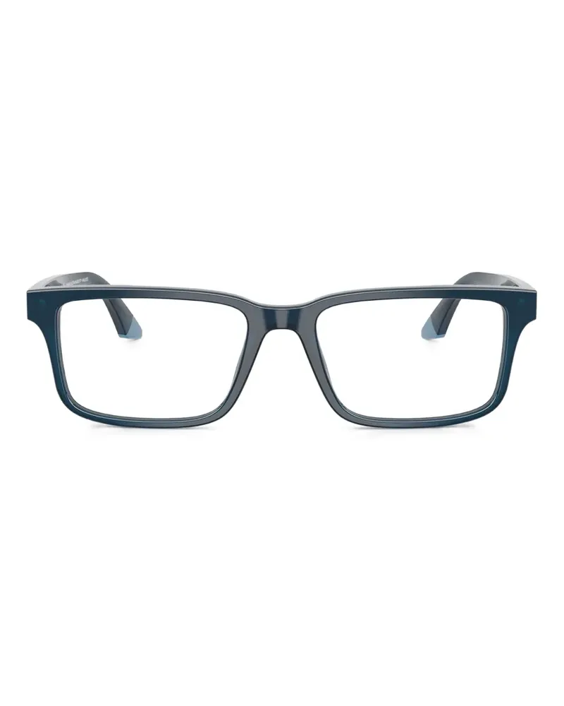 Emporio Armani rectangle frame glasses - Blau Blau