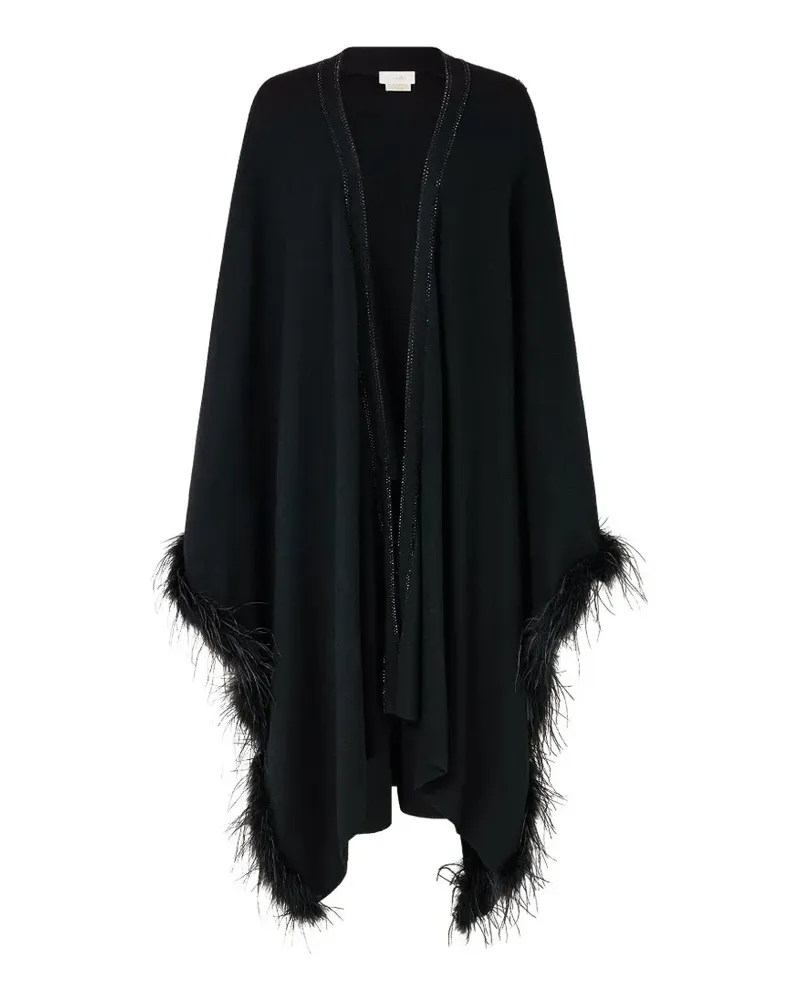 Camilla Amulets merino-wool cape - Schwarz Schwarz
