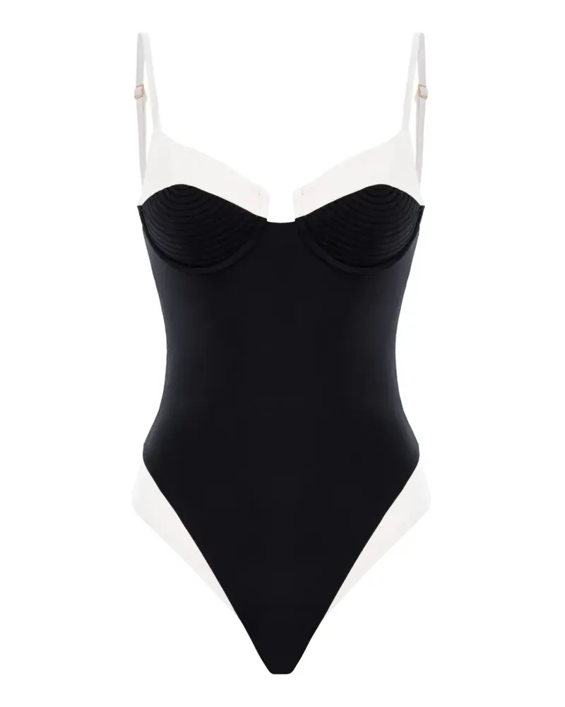 Noire Swimwear Celine Badeanzug - Schwarz Schwarz