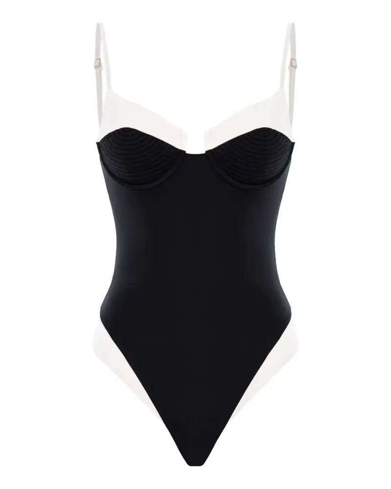 Noire Swimwear Celine Badeanzug - Schwarz Schwarz