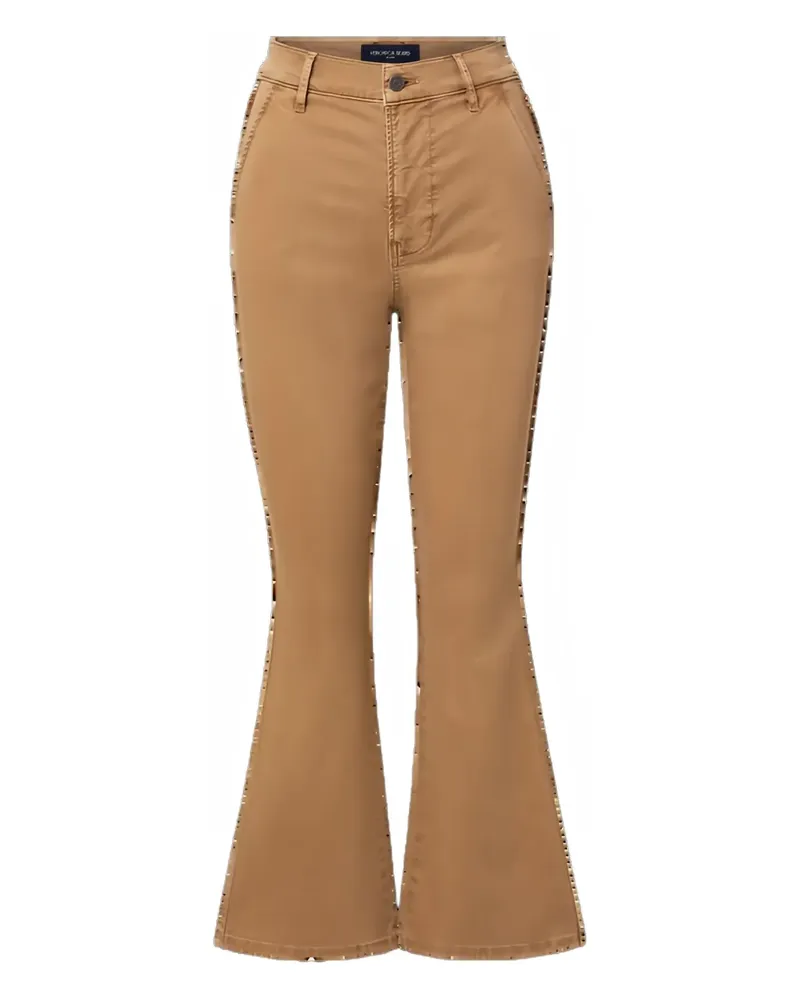 Veronica Beard Schlagjeans mit hohem Bund - Braun Braun