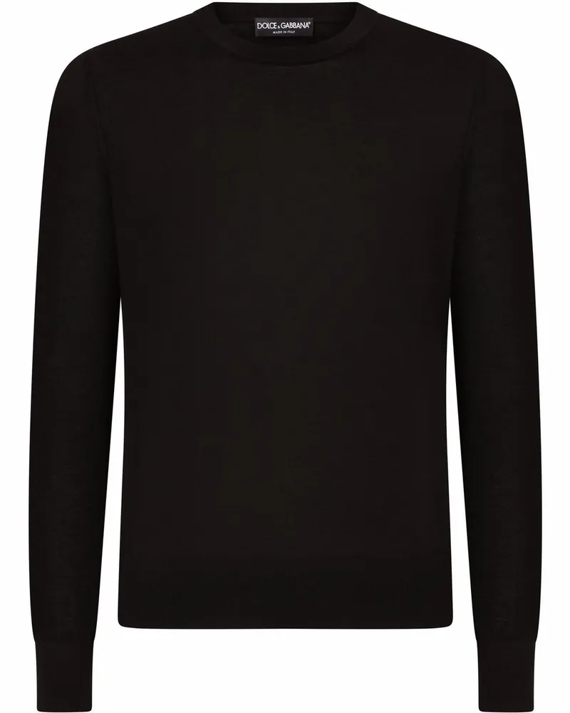 Dolce & Gabbana Kaschmirpullover mit rundem Ausschnitt - Schwarz Schwarz