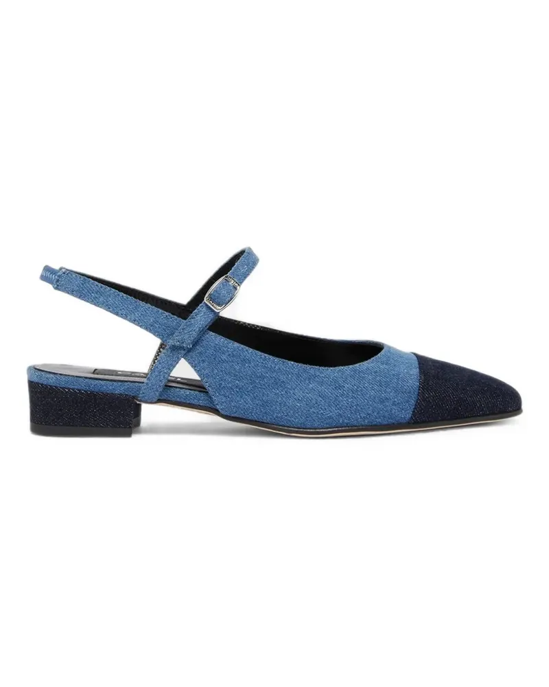 Carel Oceano Slingback-Pumps aus Denim - Blau Blau