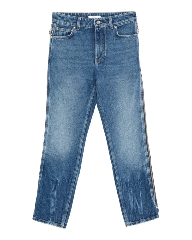 Paco Rabanne Cropped-Top mit Reißverschluss - Blau Blau