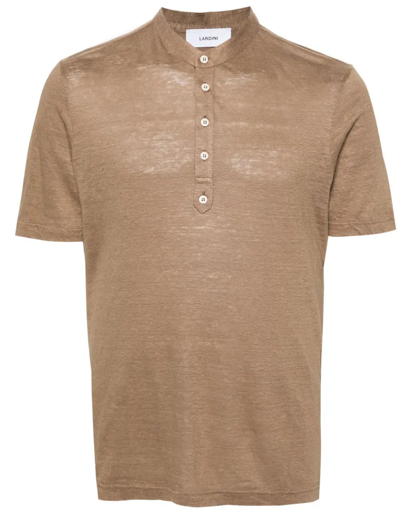 LARDINI Fein gestricktes Slub-T-Shirt - Nude Nude