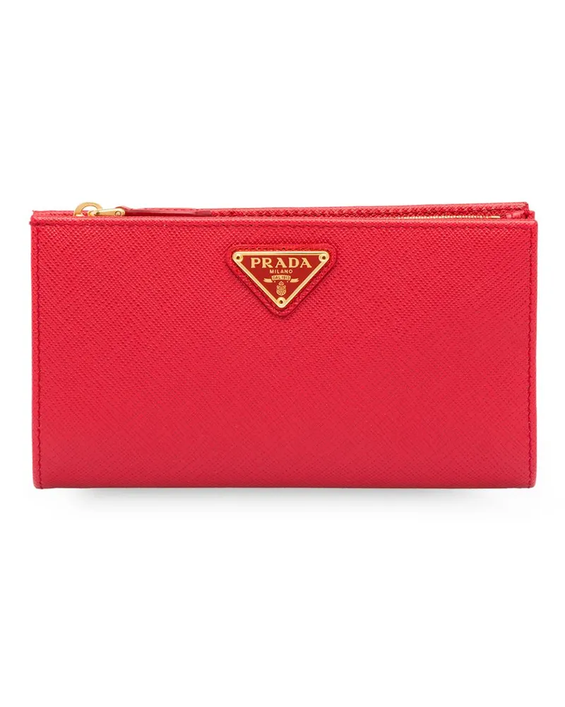 Prada Portemonnaie aus Saffiano-Leder - Rot Rot
