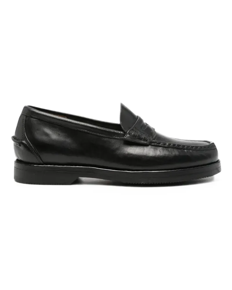Visvim Fabro-Folk leather loafers - Schwarz Schwarz