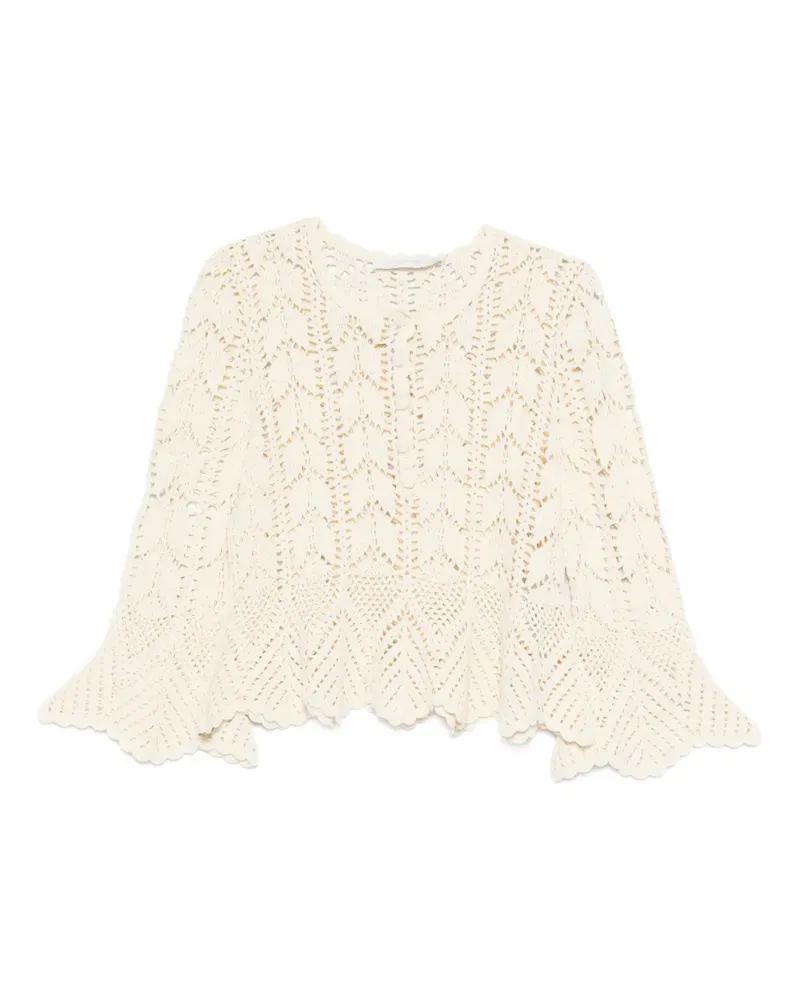 Zimmermann Gehäkelte Awaken Spitzenbluse - Nude Nude