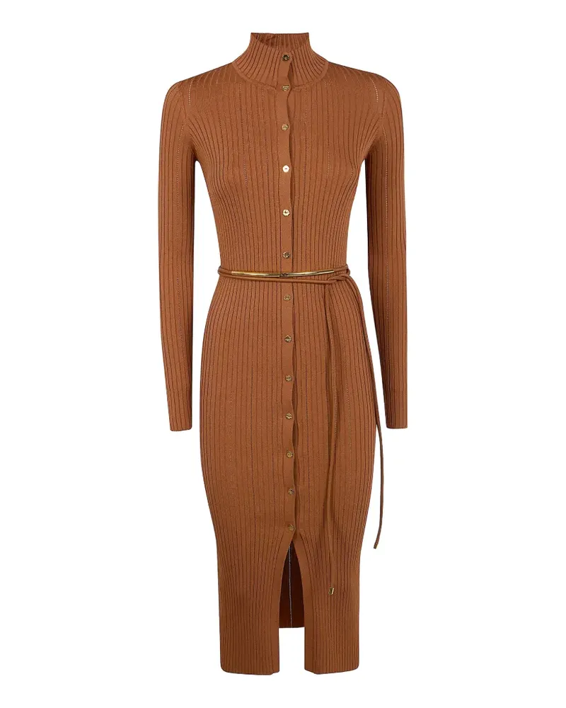 Elisabetta Franchi Geknöpftes Kleid - Braun Braun