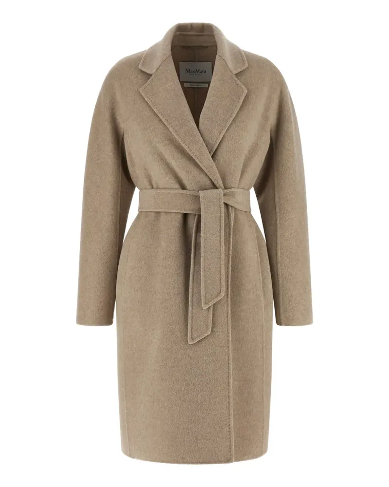 Max Mara Mantel aus Kaschmir mit Gürtel - Nude Nude