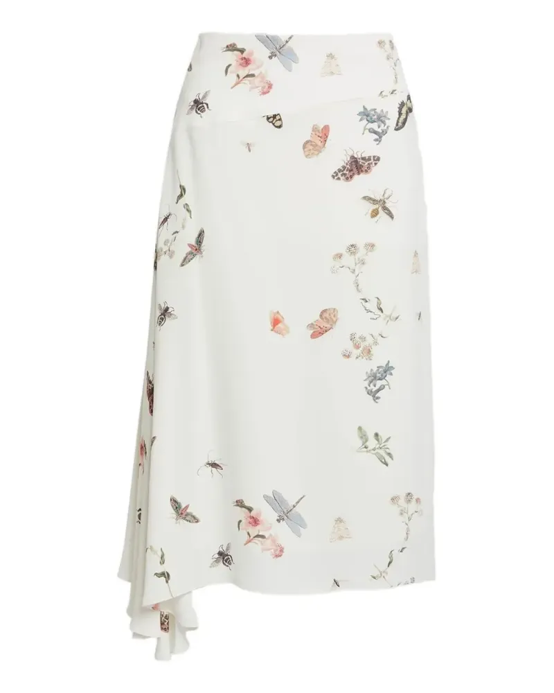Erdem draped midi skirt - Weiß Weiß