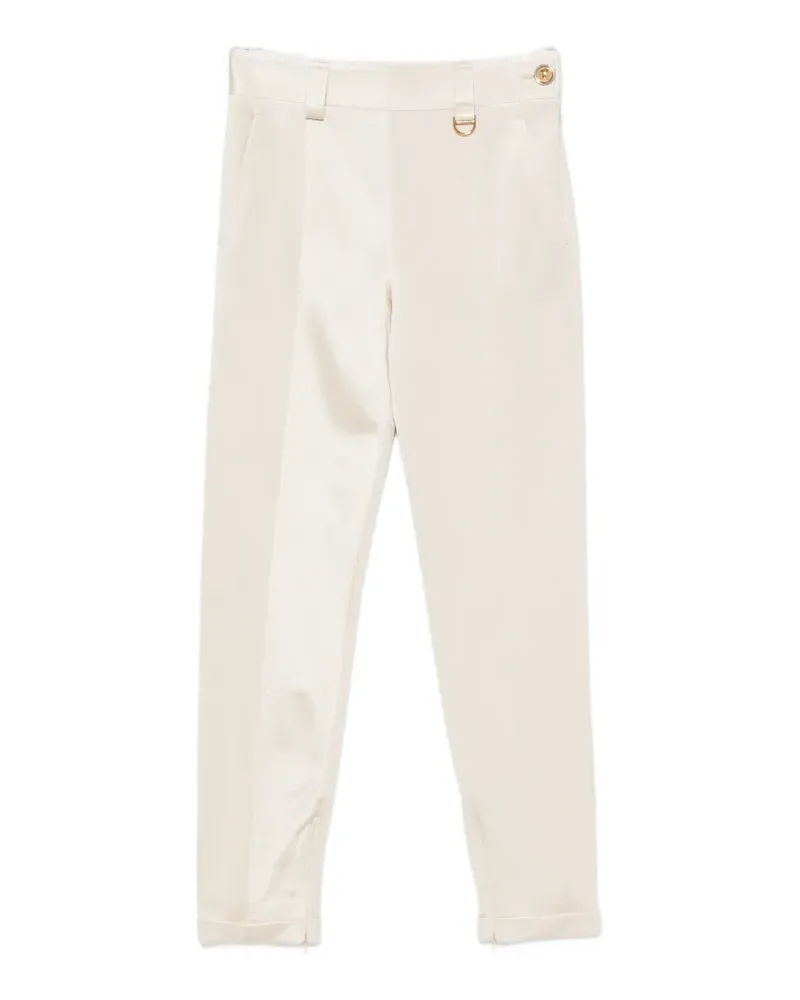 Chloé satin-finish D-ring trousers - Nude Nude