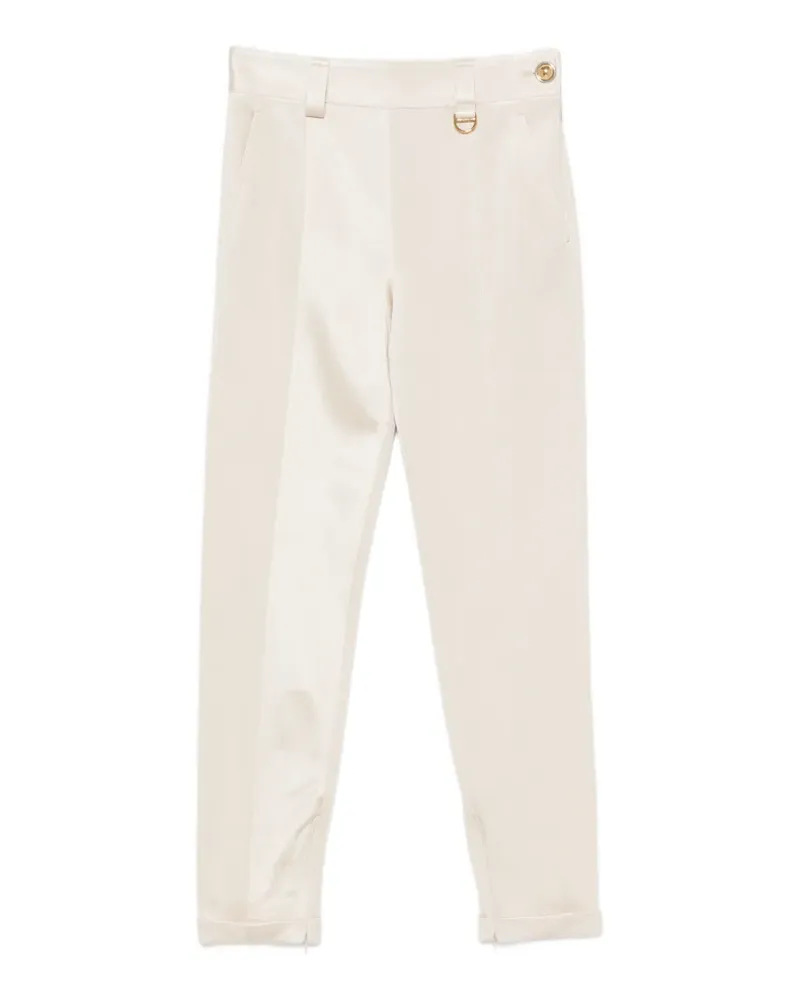 Chloé satin-finish D-ring trousers - Nude Nude